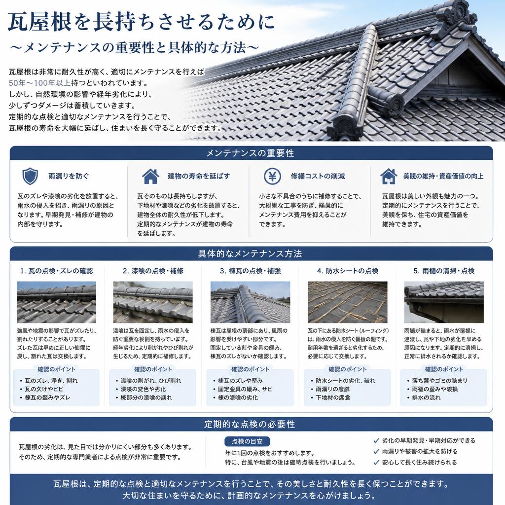 瓦屋根のメンテナンス