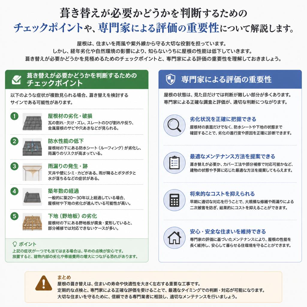 葺き替えが必要かどうかの判断基準