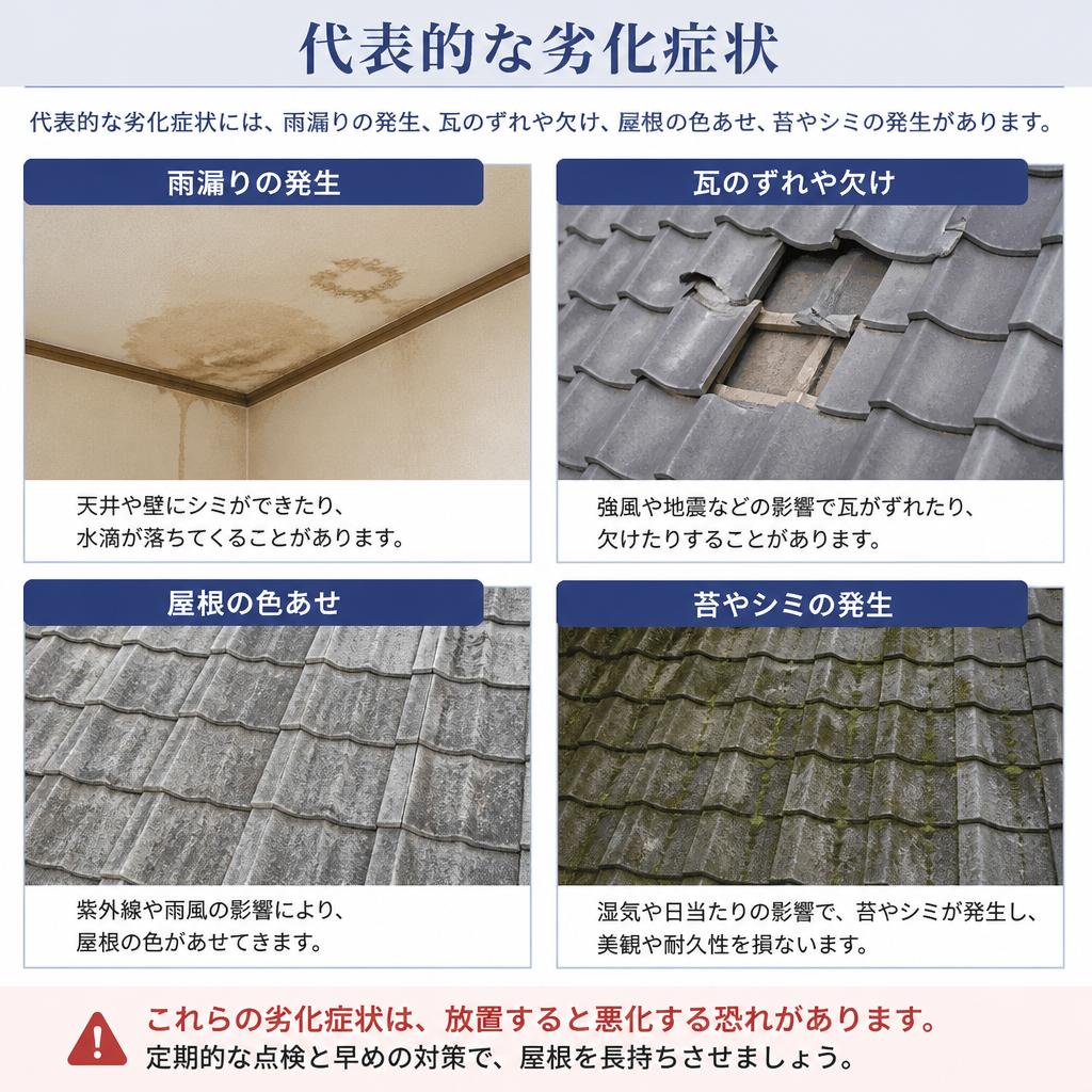 よくある屋根の劣化症状