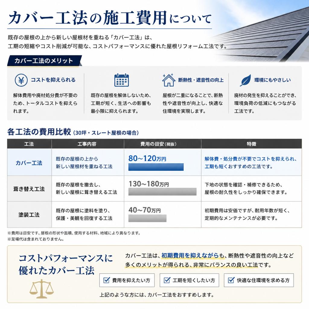 カバー工法の費用について