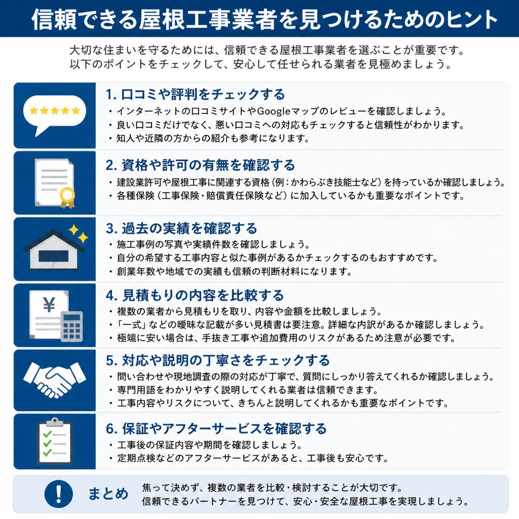 信頼できる業者の見つけ方