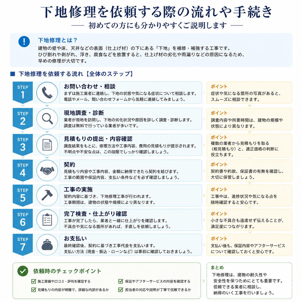 5. 下地修理を行う際の流れ