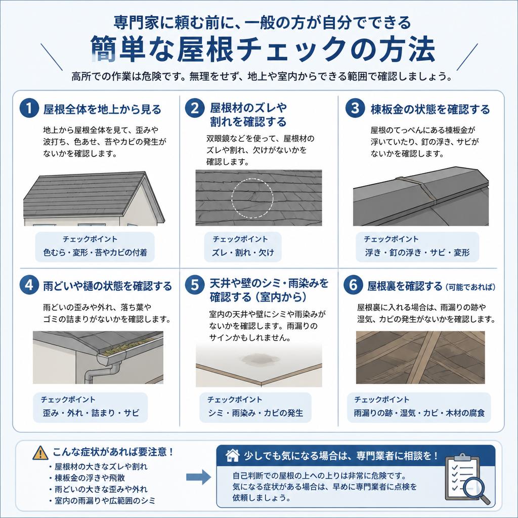屋根の状態を自己チェックするポイント