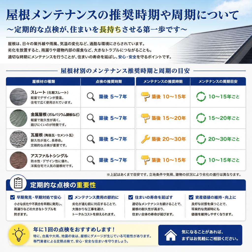 メンテナンスのタイミング