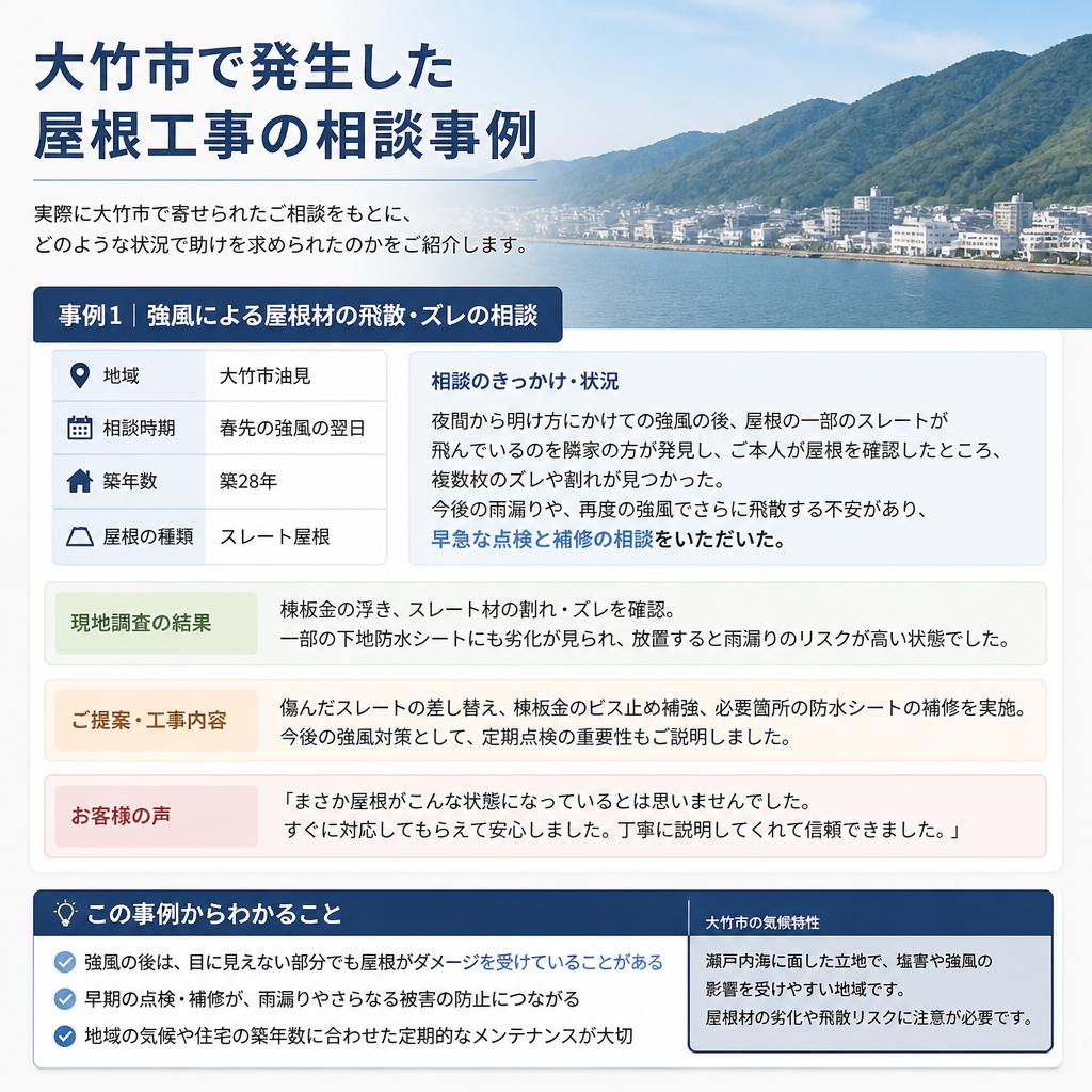 大竹市での実際の相談事例