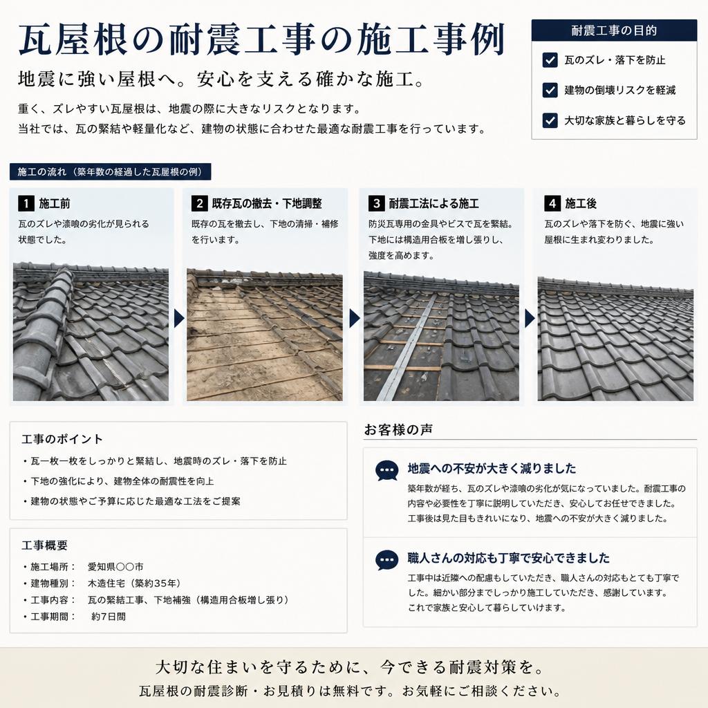 実績紹介：地震対策工事の成功事例