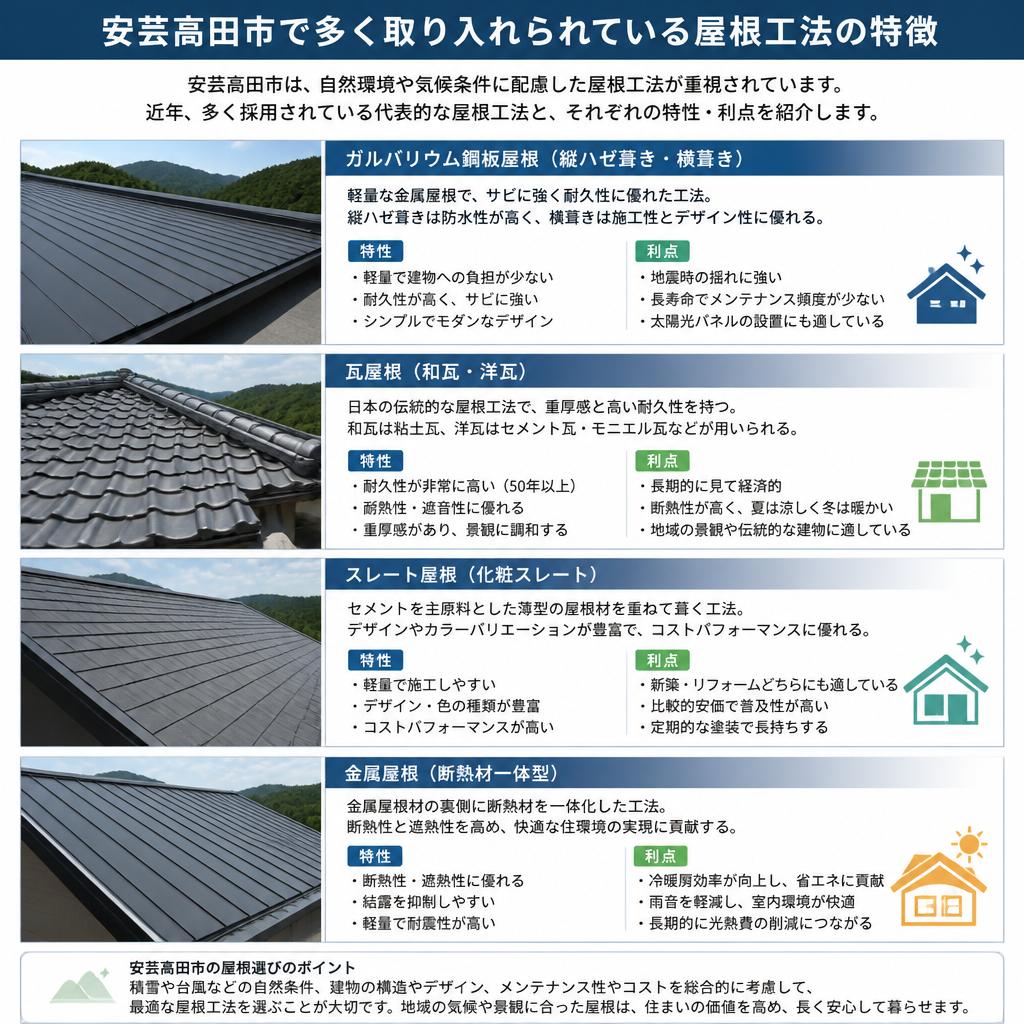 安芸高田市で選ばれる屋根工法