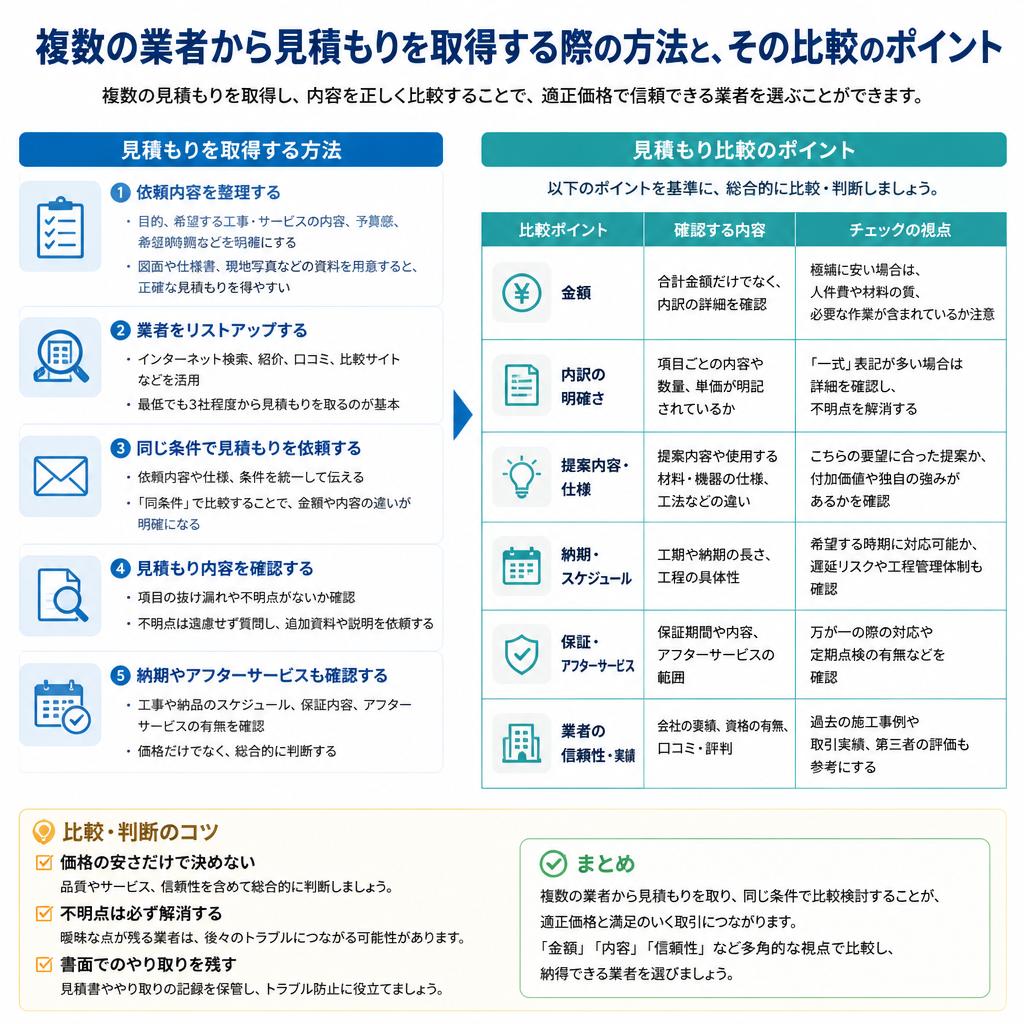 見積もりの取り方と比較