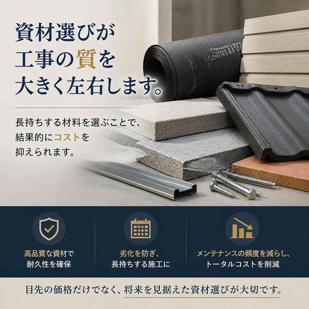 失敗しやすいポイント2:資材の選定