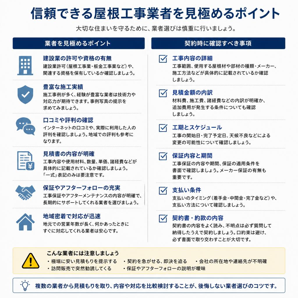 信頼できる業者の選び方