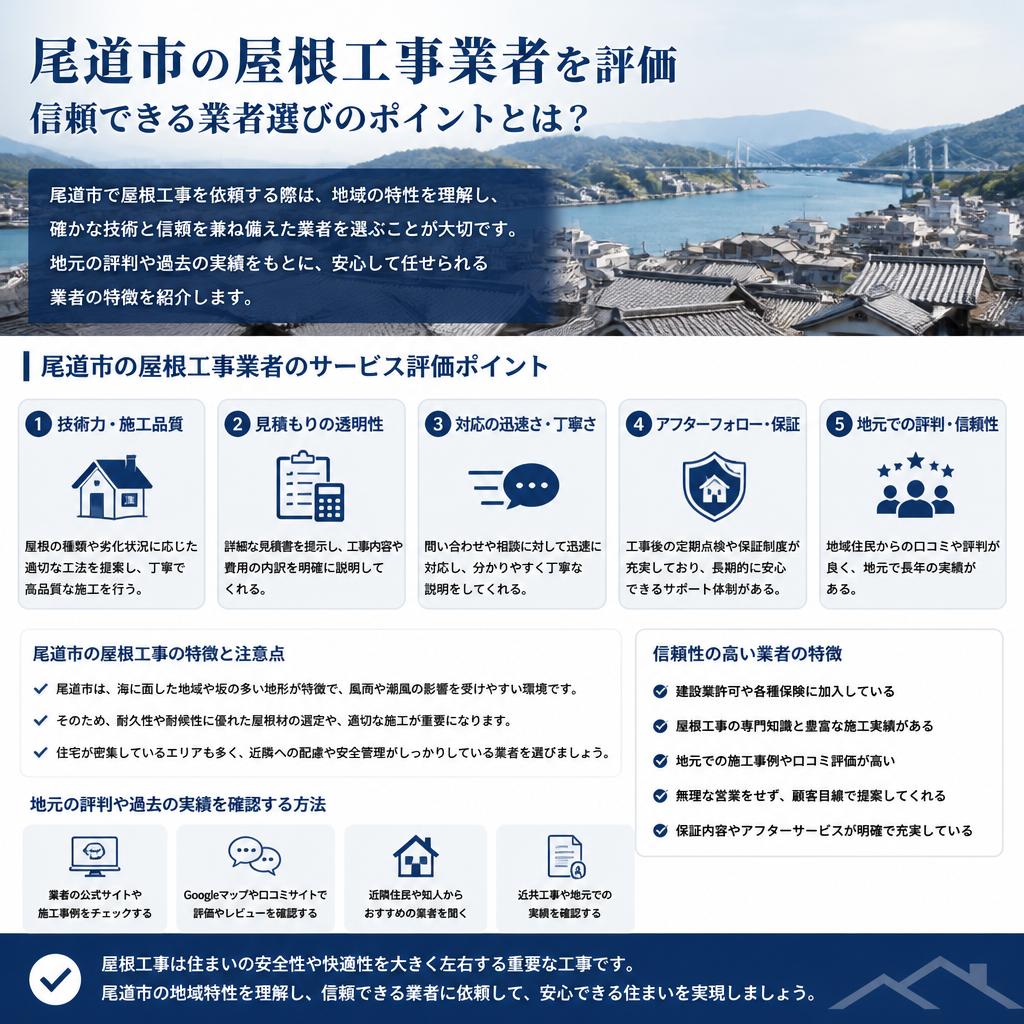 尾道市の屋根工事業者の質を見直そう