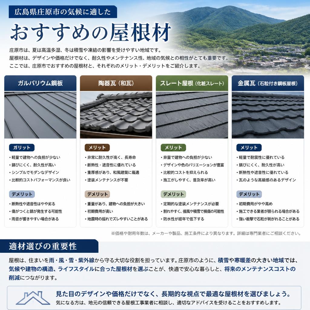 4. おすすめの屋根材とその特徴