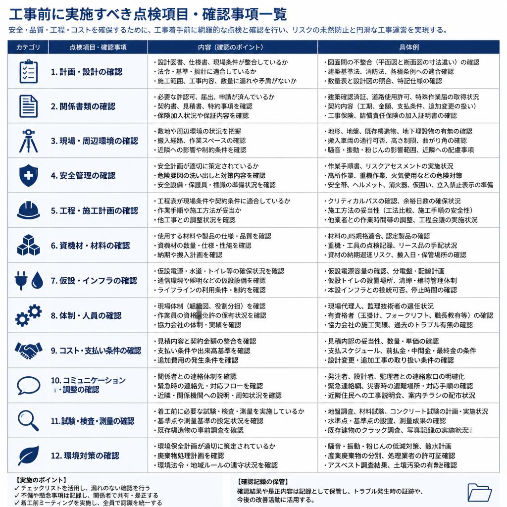 5. 工事前に確認すべき点