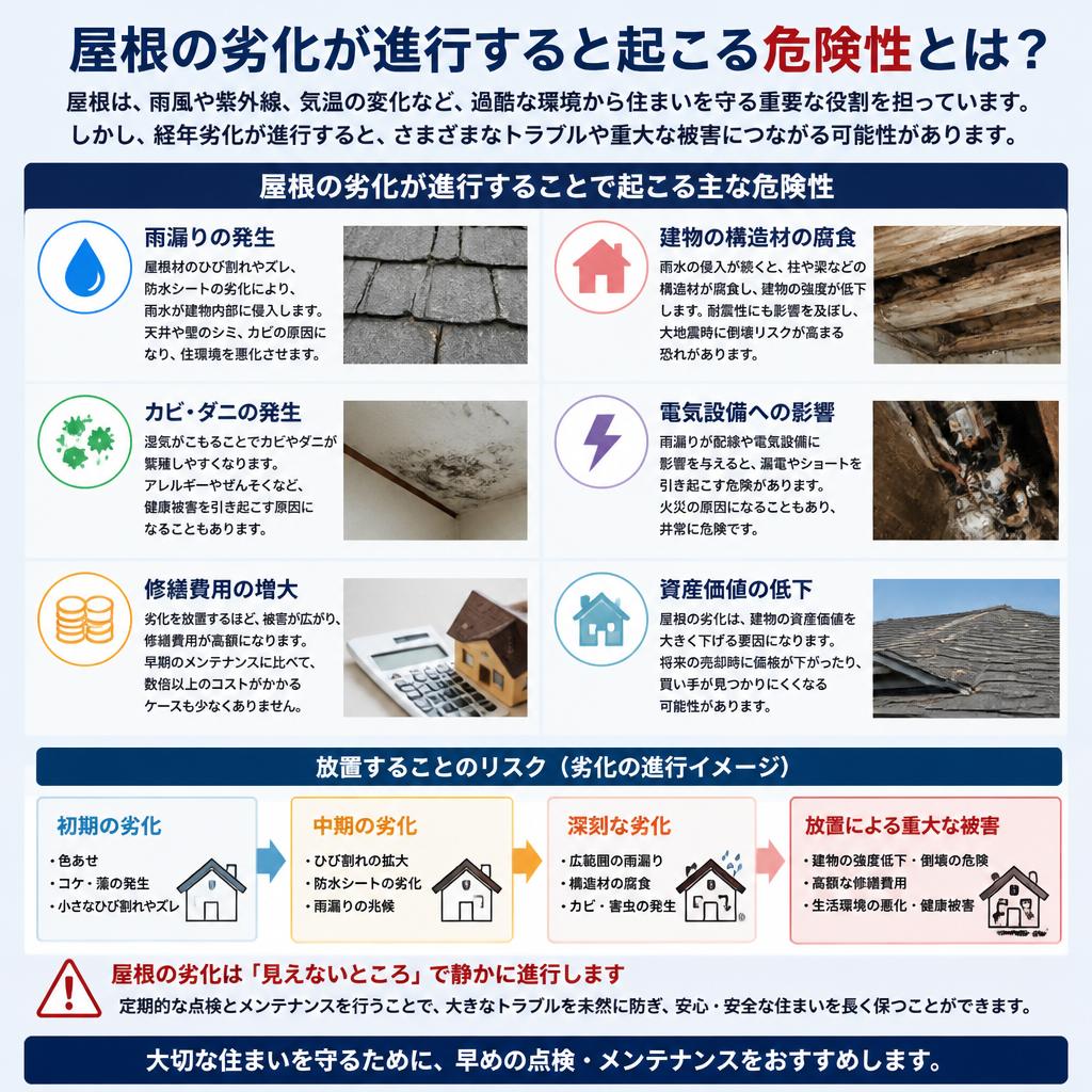 屋根の劣化による危険性