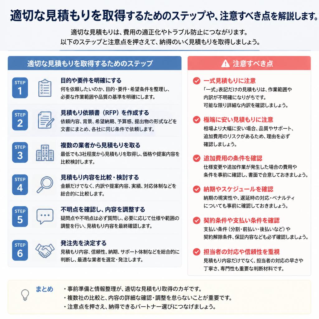 5. 見積もりの取り方と注意点