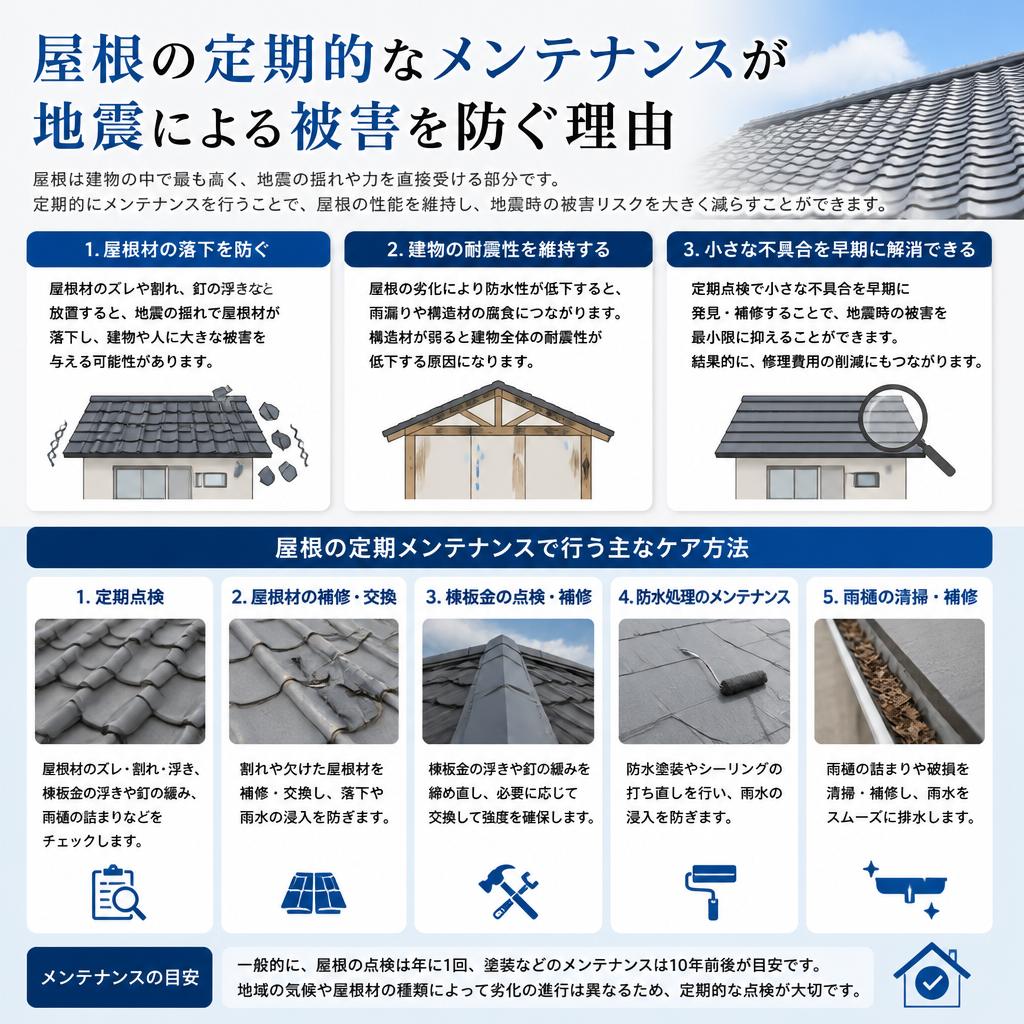 メンテナンスで防ぐ地震被害
