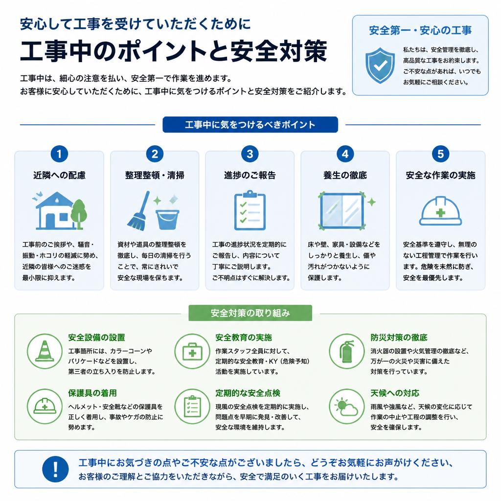 施工中の注意点